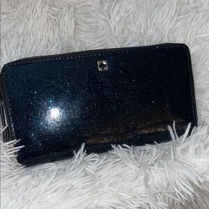 Kate Spade Midnight Metallic Zip-Around Wallet